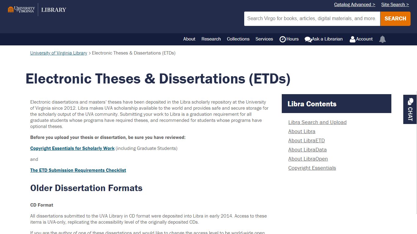 Electronic Theses & Dissertations (ETDs) - UVA Library